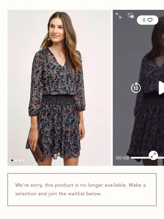 J.Crew Women’s Short Sleeve V-neck Floral Paisley Flutter Chiffon Dress Size 4 - Picture 11 of 12